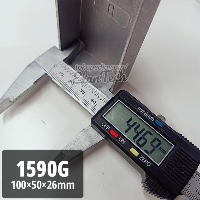 (Allthebest) Casing Alumunium 1590G Box Efek Gitar dsb Aluminium 1590 G ElanTech