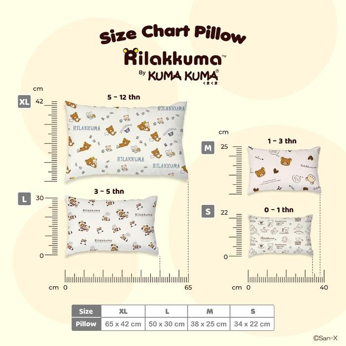 Cover Pillow Rilakkuma Kumakuma Sarung Bantal Bayi Katun Bamboo Tencel