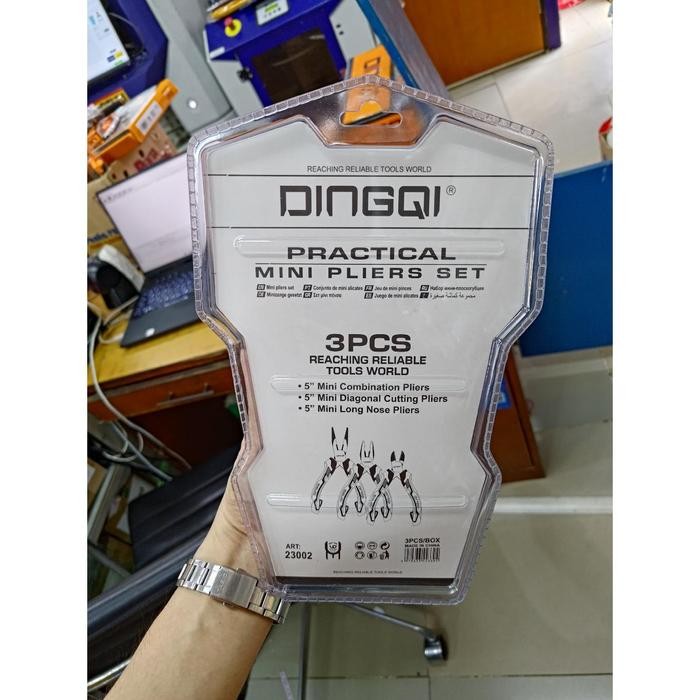 DINGQI Tang Set 3in1 Plier Set Combination Cutting Long Nose 23002
