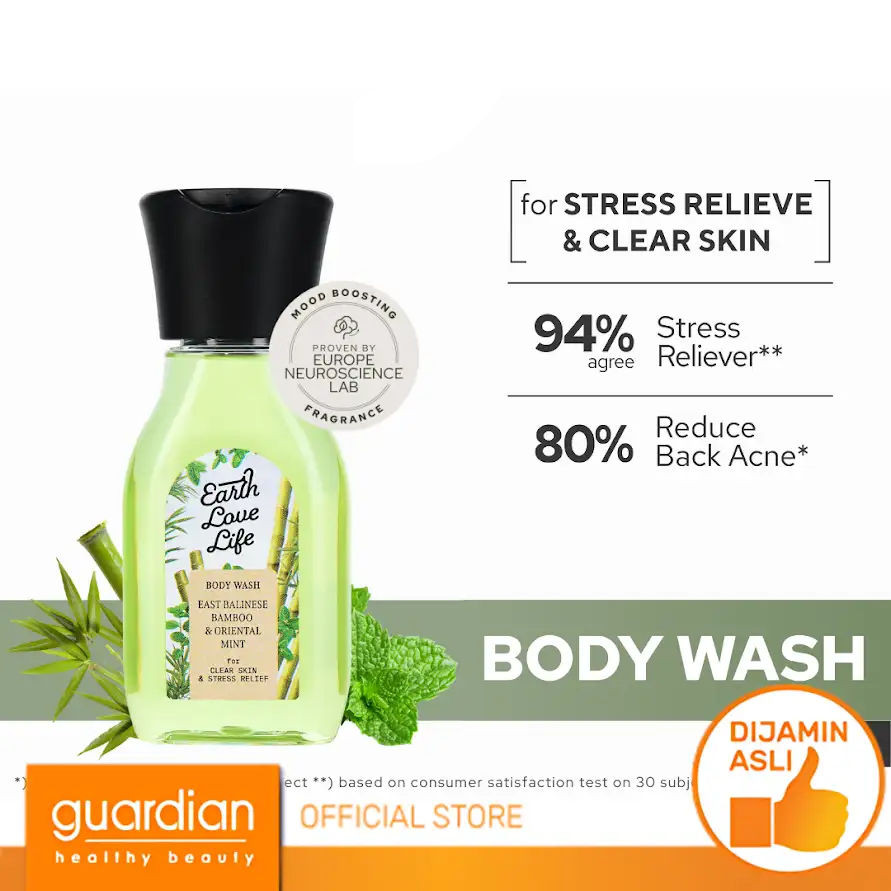 Earth Love Life East Balinese Bamboo & Oriental Mint - Body Wash 60Ml