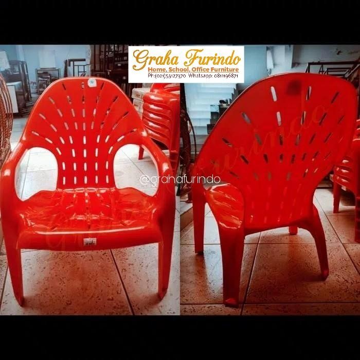 Merah Kursi Santai Plastik Bangku Plastik Swiss Green Leaf Gratisongkir