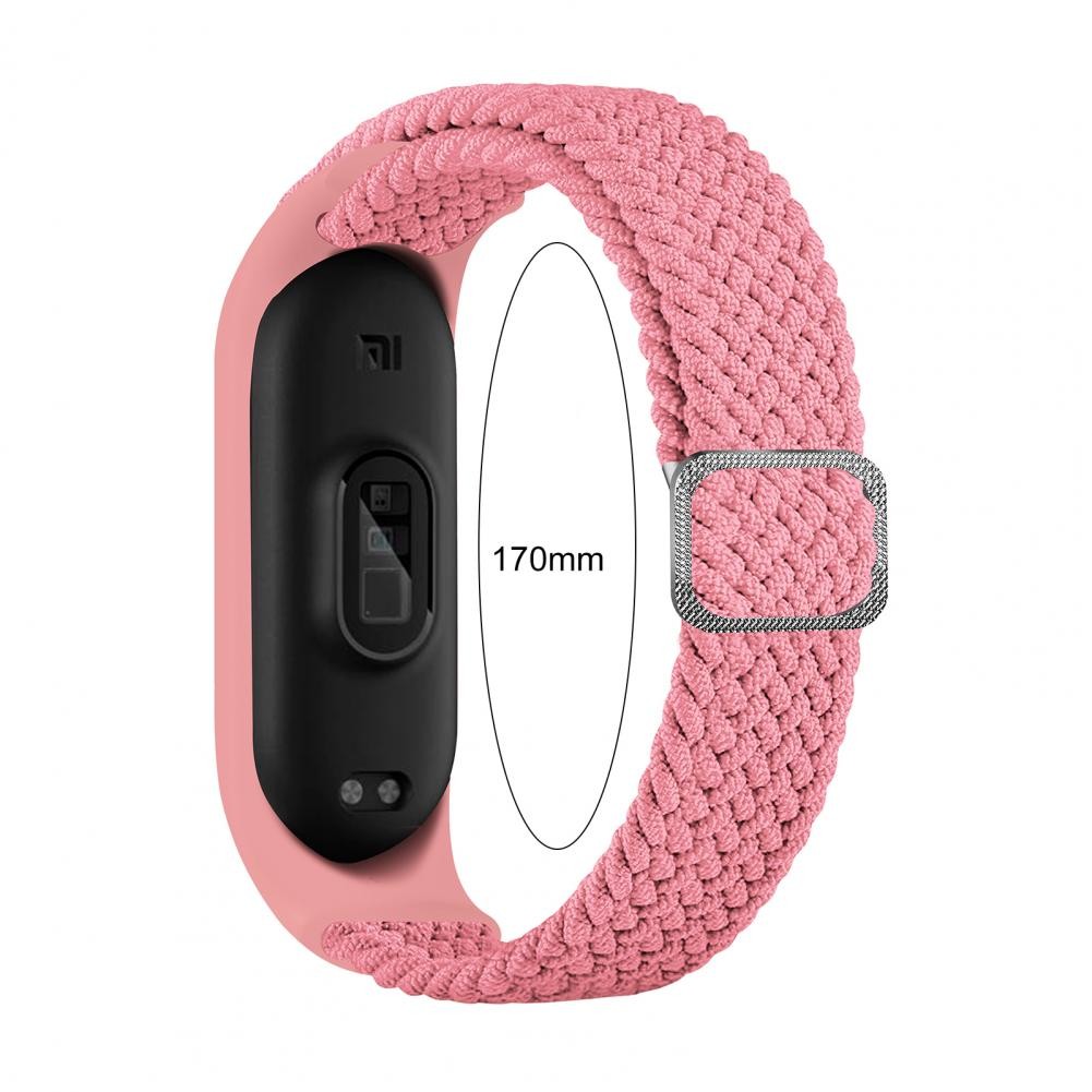 Nylon Wrist Strap For XiaoMi Mi Band 5 6 7 Adjustable Elastic Braided Wristband Replacement Bracelet