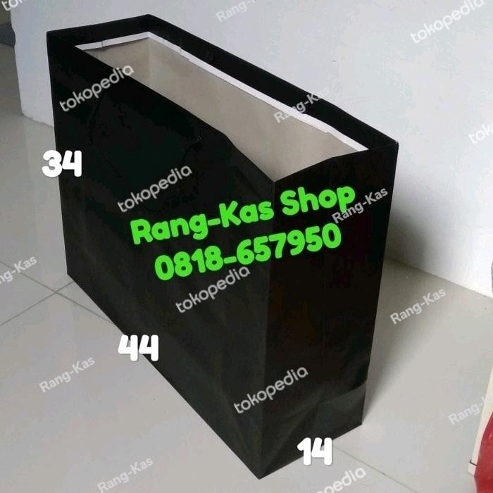 

Paper bag POLOS Landscape HITAM JUMBO karton Duplex Ecer