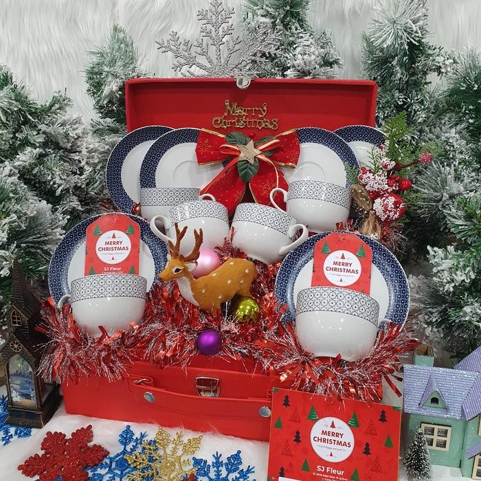 

Paket dekorasi hampers natal christmas parcel hadiah kue kering 155