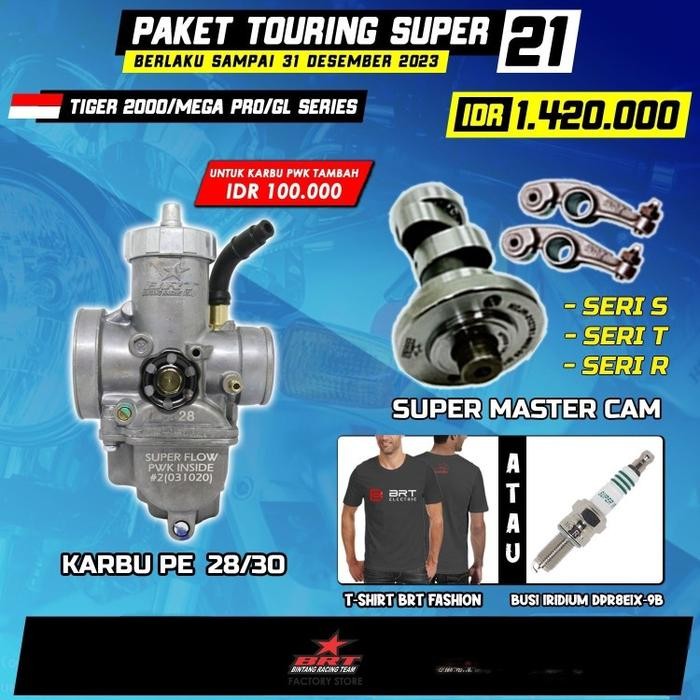 PAKET TOURING 21 TIGER BRT - KARBU PE PWK - MASTER CAM RRA