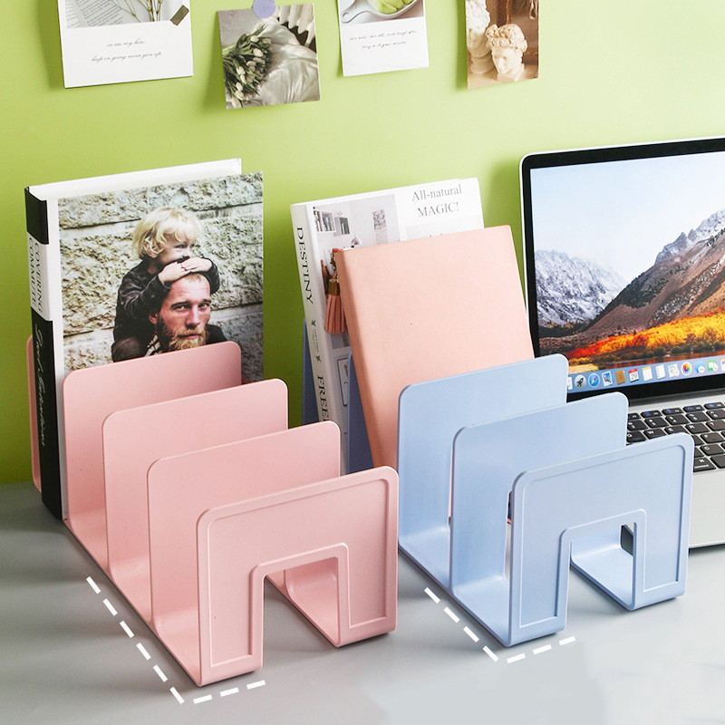 

1PCS 4 Grid Multi-Purpose Bookends Book Storage Stand Organizer Holder Desk Bookshelf For Book Cd