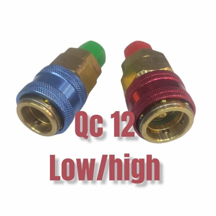 [Expret] ADAPTER QUICK COUPLER QC12 ADAPTOR AC MOBIL LOW HIGH R134a R134 SET