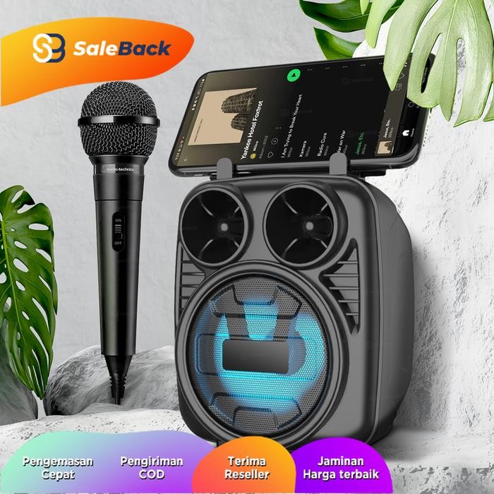 Speaker Portable Bluetooth 3 Inches LED Mobile Phone With Mic
