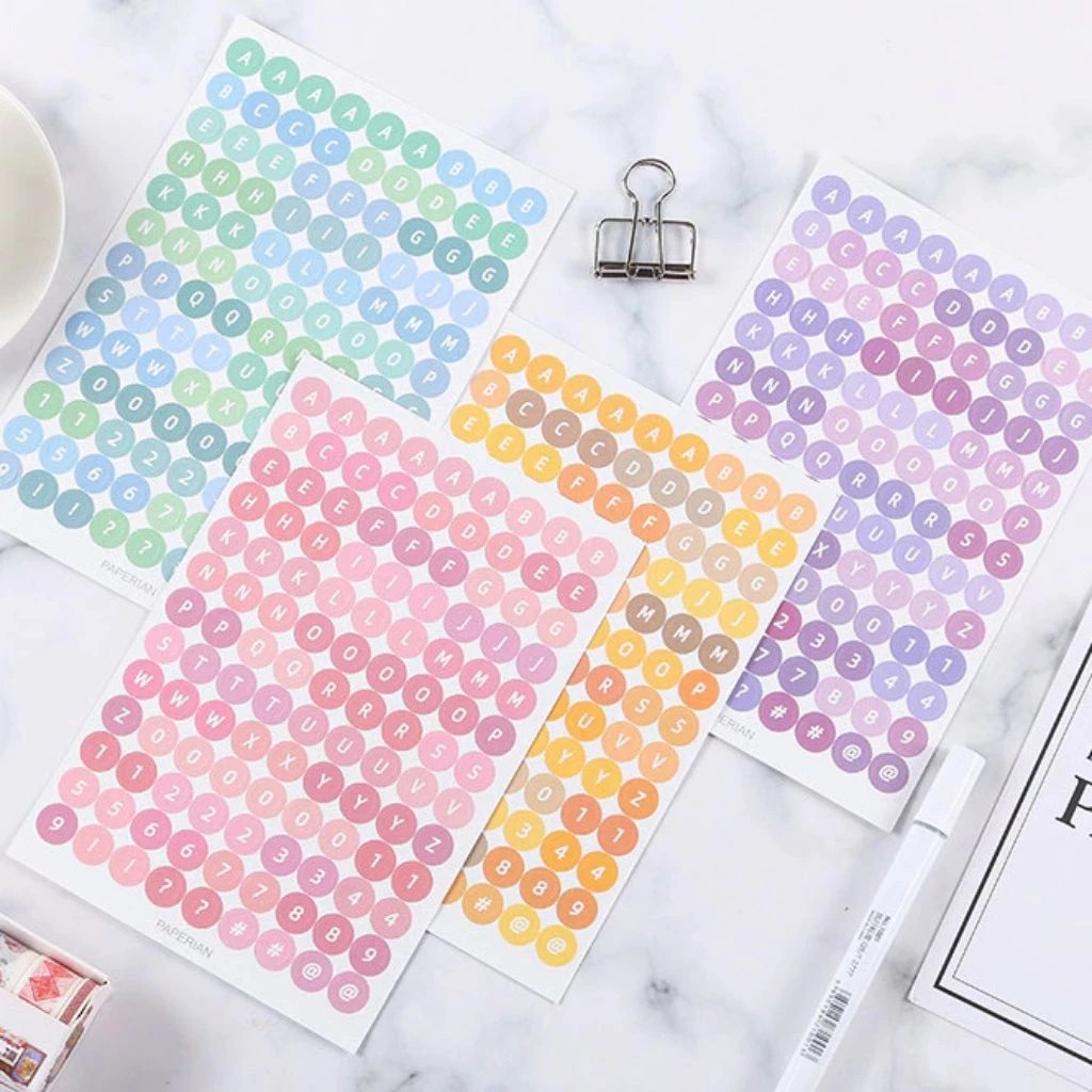 

Stiker Huruf 117 Pcs, Scrapbook Sticker Alat Tulis, Notebook Cute Sticker, Stiker Huruf Deco Alphabet