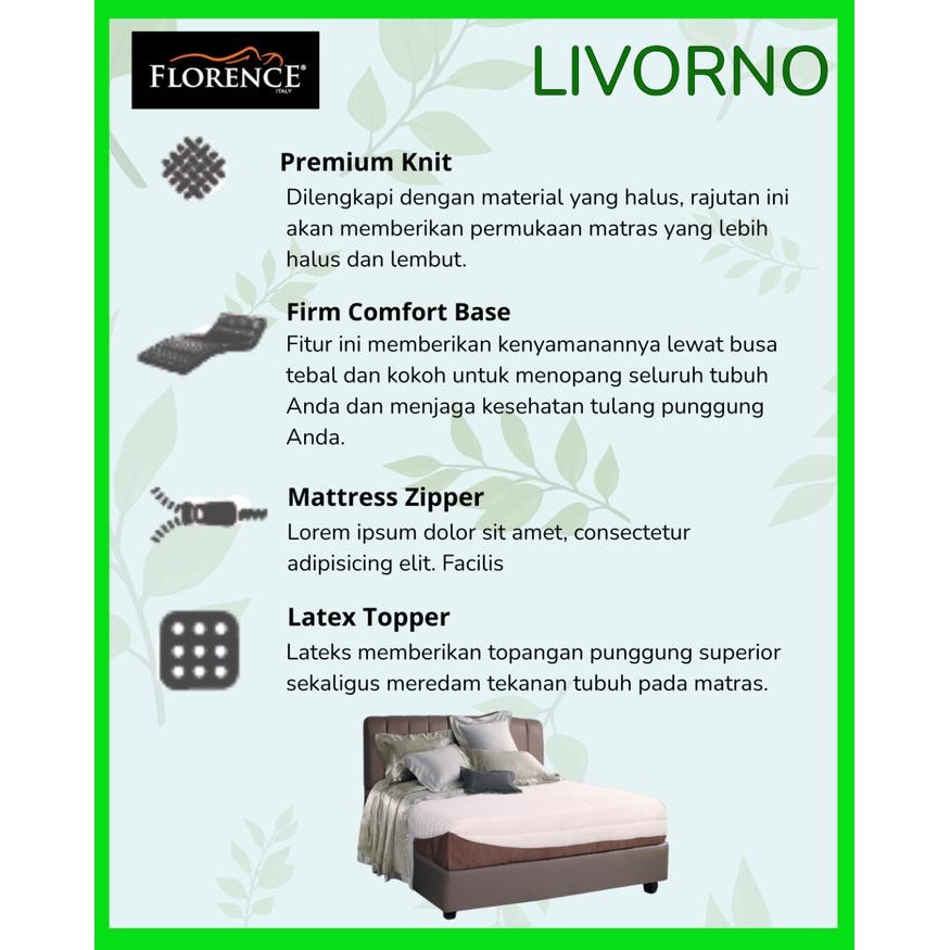 Florence Kasur Full Latex Livorno - Kasur Saja 160X200