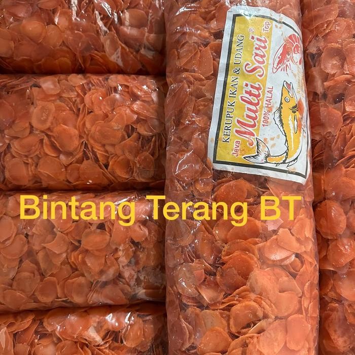 

Kerupuk Bawang Mentah / Ikan Udang Warna Merah Oren 1 Bal Ball 2 5 kg
