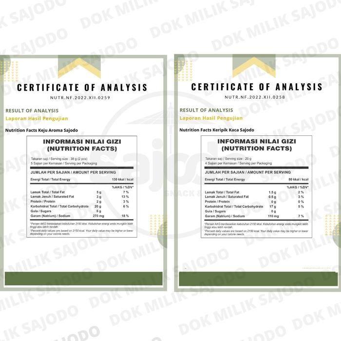 

PAKET BUNDLING 4 ( 1 SEBLAK INSTANT, 1 KEJU AROMA SAJODO)