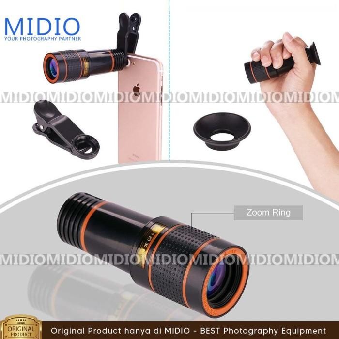 Lensa Smartphone Teleskop External Single Telescopic Lens 8X