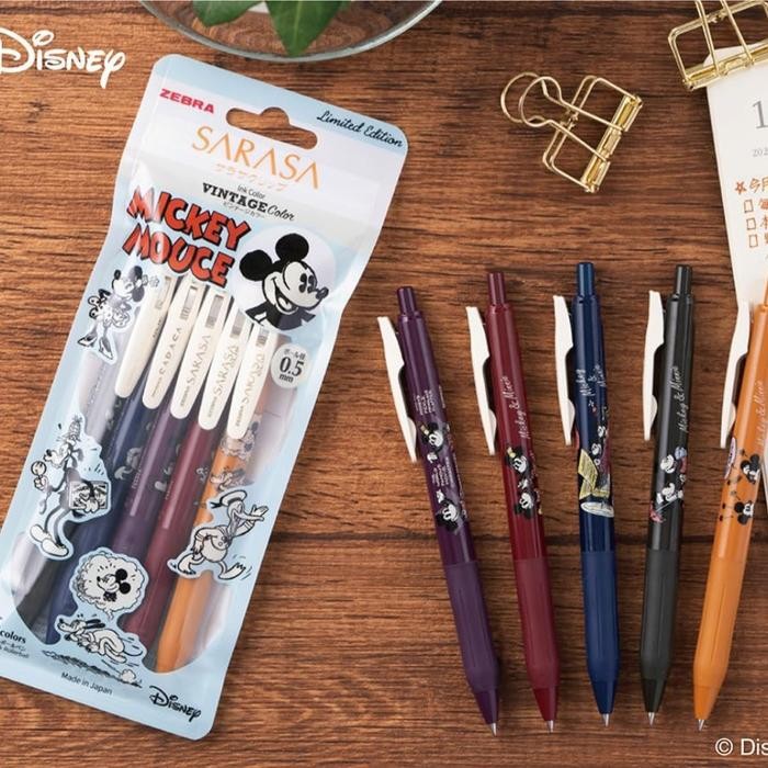

Sarasa Vintage Mickey Mouse Limited Edition Gel Pen Set of 5