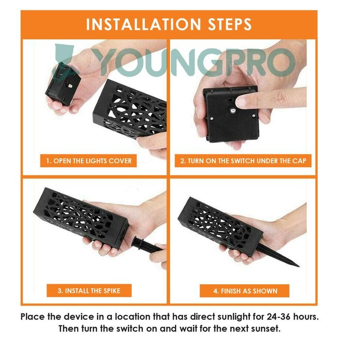 Led Solar Garden Lights Lawn For Patio Yard And Garden Lampu Taman Solar Tenaga Surya Youngpro