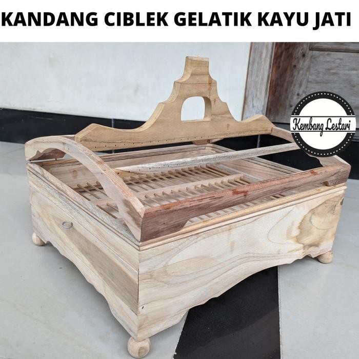 SANGKAR BURUNG CIBLEK AMBRUKAN JATI SANGKAR KOTAK