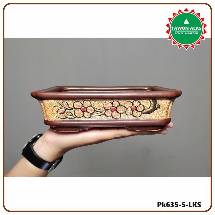 Pot Bonsai Keramik Segi Empat Persegi Panjang Kecil Small Mini Mame