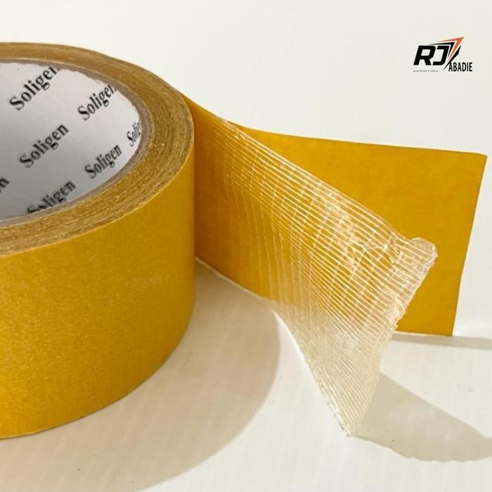 

AT Filament Double Tape Serat Fiber SOLIGEN Isolasi Lakban Selotip 2"x10m