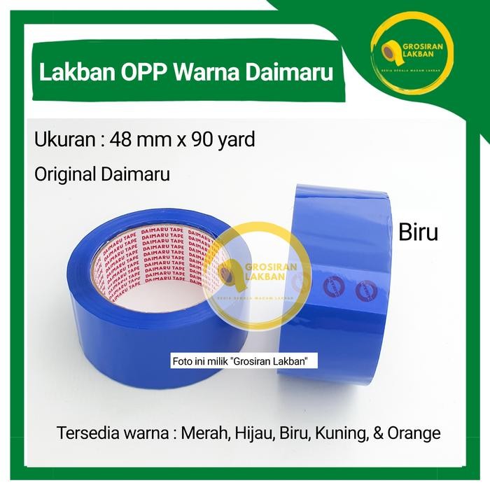 

AT Lakban Warna Biru 2 Inch Daimaru OPP Tape 48mm x 90y Selotip Isolasi