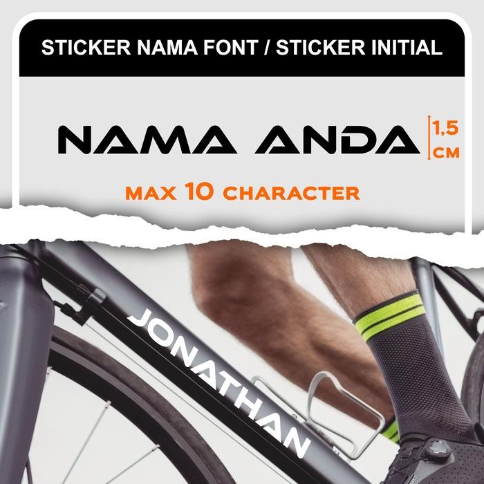 

AT CUTTING STICKER SEPEDA / STIKER NAMA SIGNATURE INISIAL INITIAL