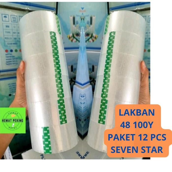 

AT Lakban 48 mm 100yard Peket Isi 12 Pcs Seven Star