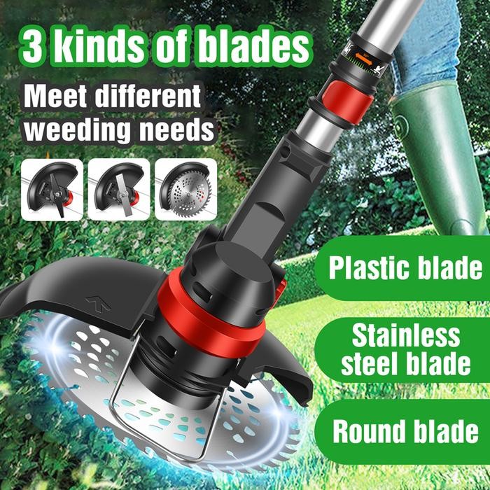 IRONHOOF Mesin Potong Rumput 48V Mesin Pemotong Rumput Listrik Baterai