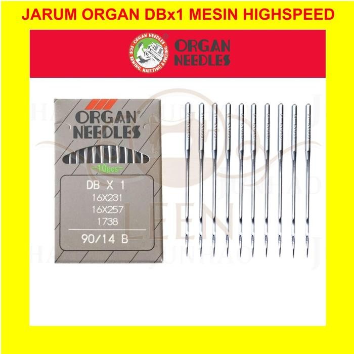

AT Jarum ORGAN Needle DB x 1 GRADE A Mesin Jahit High Speed Industri LEEN