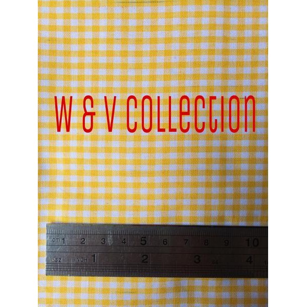 

AT Kain kotak kuning putih 4mm lebar 150cm