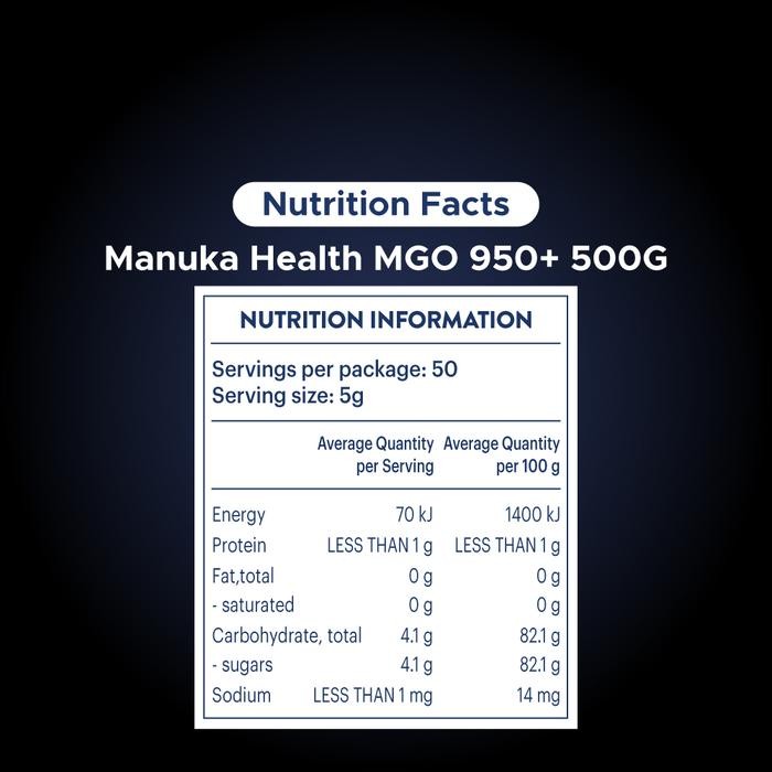 

Manuka Health Mgo 950+ (250 Gr)