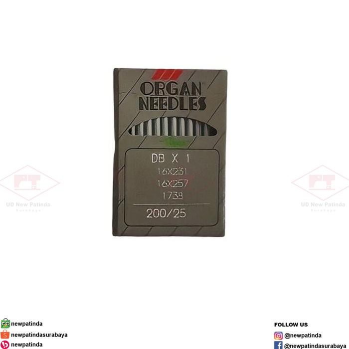 

AT jarum DB x 1 Organ ukuran besar utk mesin jahit industri high speed