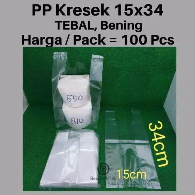 (Expert) PP Kresek Bening Kecil 15x34 / Kantong Plastik Bening Thinwall Mangkok