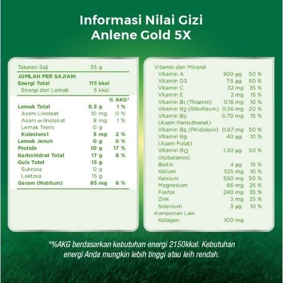 

(Expert) Anlene Gold Vanila 600 Gr Box 600Gr 250 620 900 Vanilla