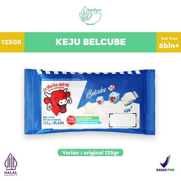

(Expert) Keju Belcube THE LAUGHING CAW 125gr dan 78gr Keju Mpasi Bayi Baby Cheese Plain Cream Cheese