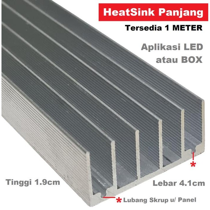 Aluminium HeatSink SEDANG Pendingin LED IC Transistor MOSFET Final