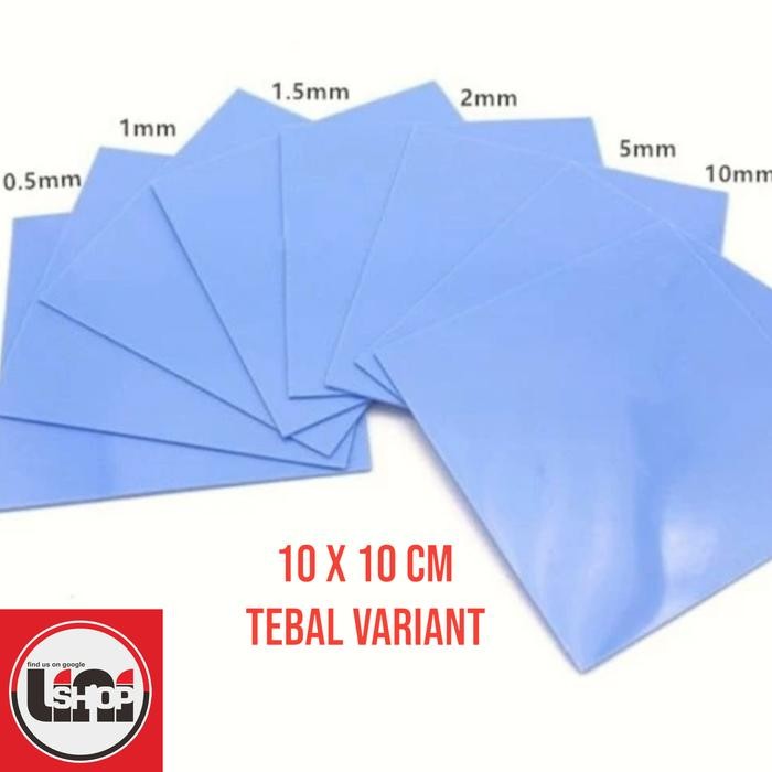Thermal Pad Vga Chipset IC Termal pad 10cm x 10cm ketebalan variatif