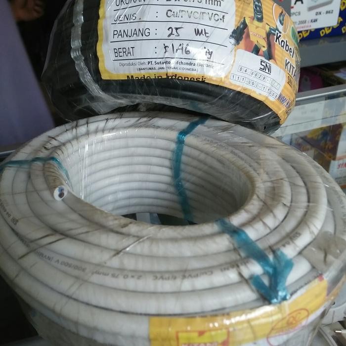 Kabel Serabut NYMHY / NYYHY 2 x 0,75mm x 25M KITANI (SNI - LMK)