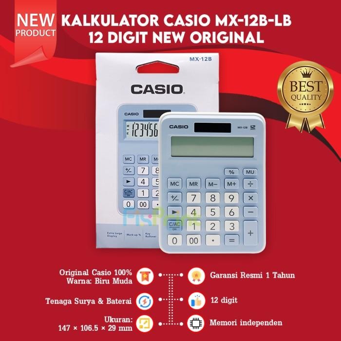 

Calculator Casio MX 12B Desktop Kalkulator 12 Digit New Original