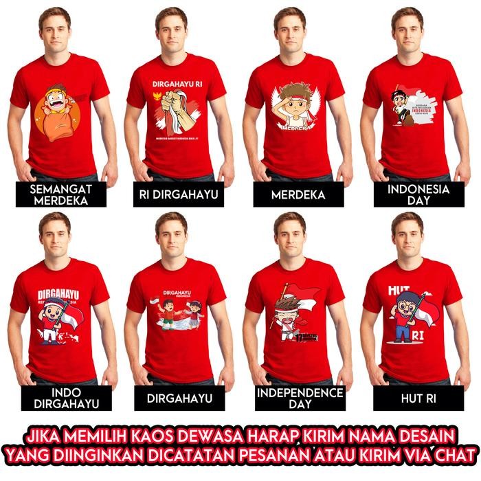 (Expert) Kaos Couple 17 Agustus Kemerdekaan Indonesia Anak & Dewasa Kaos Agustusan Indonesia Merdeka