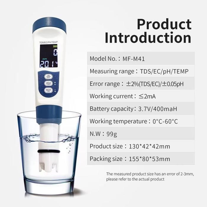 ELROSTO PH TDS ALAT UKUR SUHU KUALITAS AIR DIGITAL HIDROPONIK AKUARIUM TERMURAH