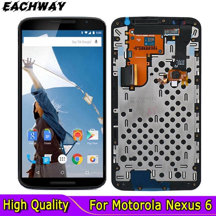 AMOLED For Motorola Nexus 6 LCD Screen Touch Screen With Frame Di