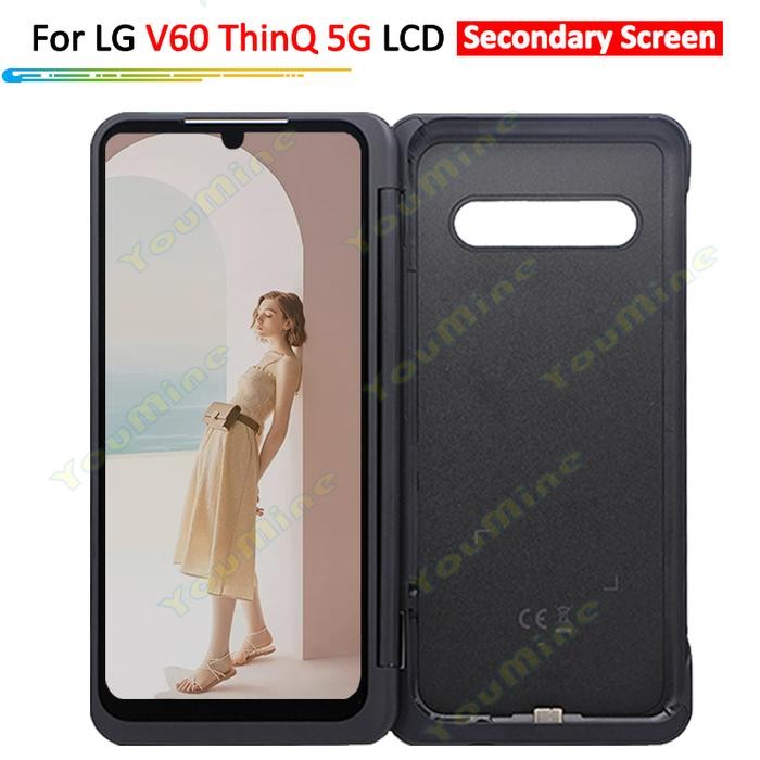 Original for LG V60 ThinQ 5G LCD Dual Screen Secondary screen Wit