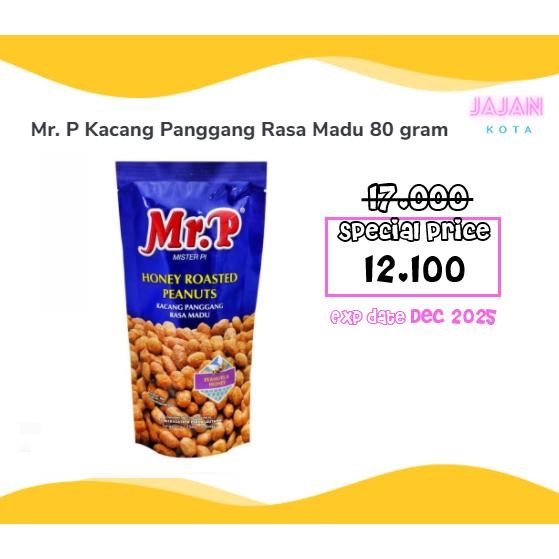 

New Mr. P Kacang Panggang Rasa Madu 80 Gram