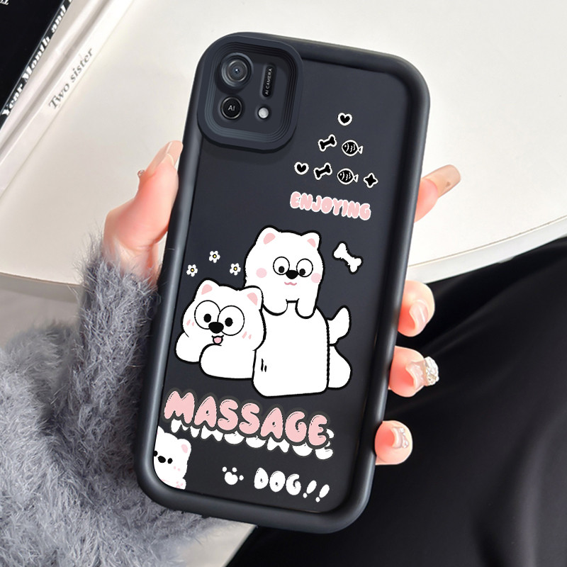 Casing Hp OPPO A16K OPPO A16E Case Casing Kucing Hitam Putih Kasing HP Silikon Softcase mata langit 