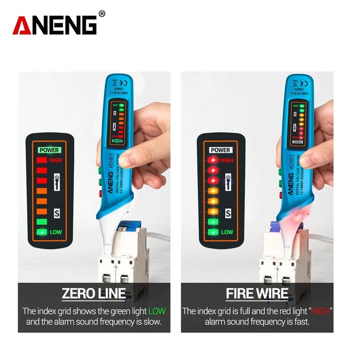 Aneng Vc1017 Ac Voltage Detector Alat Cek Deteksi Kabel Putus Ac Volt Tester Line Original Tbk