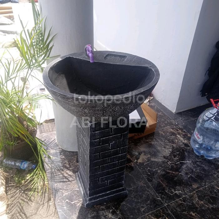 Wastafel Batu Alam Keran / Wastafel Murah / Wastafel Taman Batu Alam Tbk
