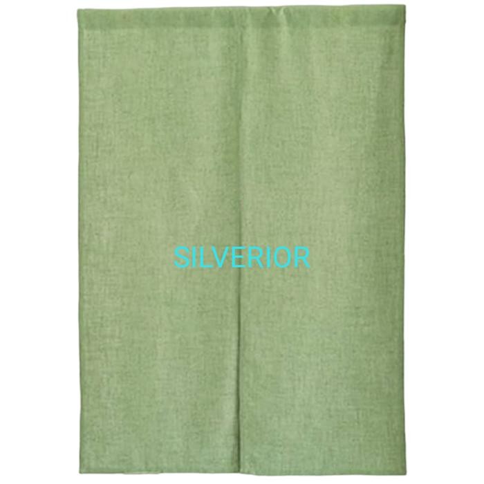 Noren Kain Tirai Gorden Pembatas Pintu Ruang Jepang Polos Hijau Green