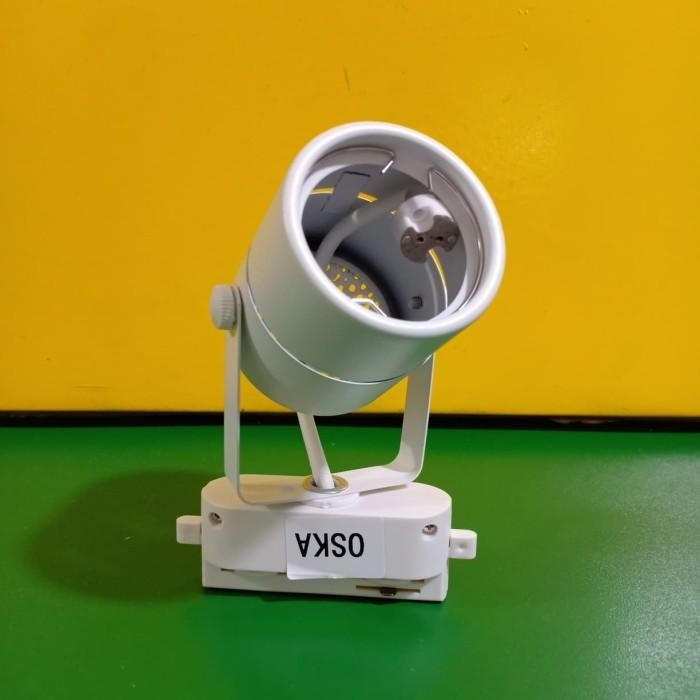 kap lampu sorot rel mr16 oska