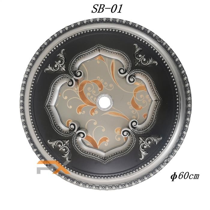 fiting lampu plafon pvc 60 x 60 Bulat / ornamen plafon gratis lampu