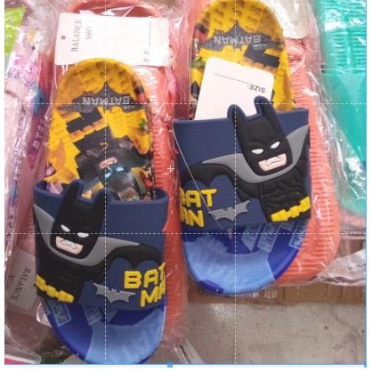 READY Sandal selop anak karekter Batmand anak laki-laki 6088 24-35/sandal kekinian karakter batman