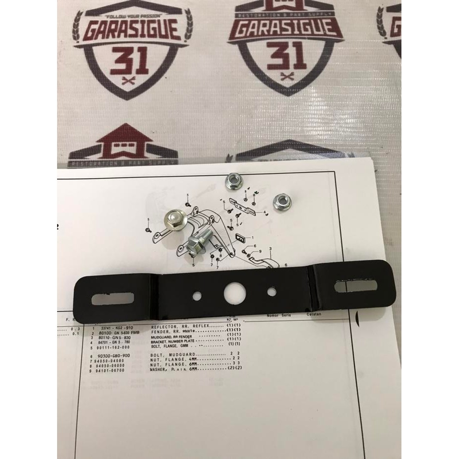 Breket Bracket Plat Nomor Belakang Astrea Grand Astrea 800 prima star